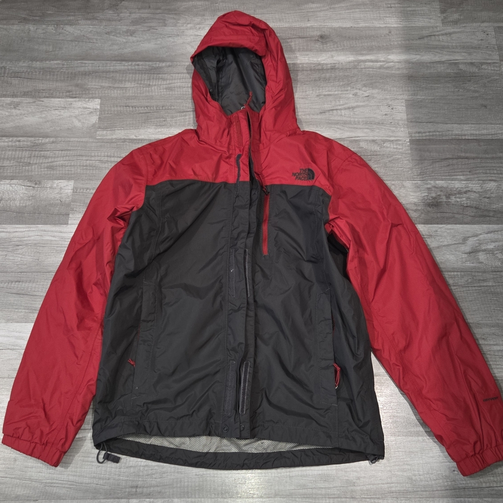 The North Face Red and Black Rain Jacket